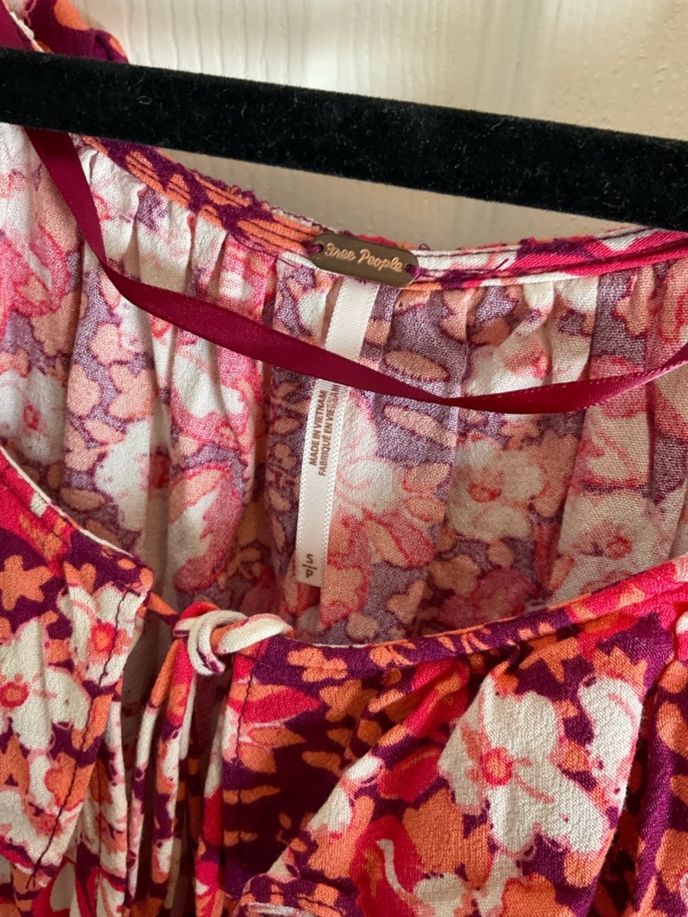 Free People Sweet Memories Blouse in Fruit Punch Combo - Size S - Picture 5 of 10